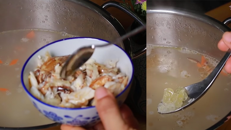 Nấu nước dùng rồi nêm nếm lại gia vị