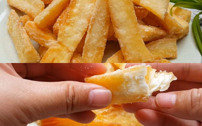 Món khoai mì chiên giòn rụm ăn mãi không ngán