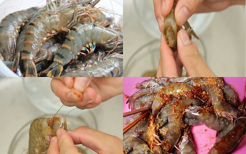 Sơ chế tôm