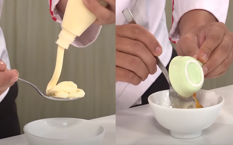 Làm sốt ăn kèm chả mực