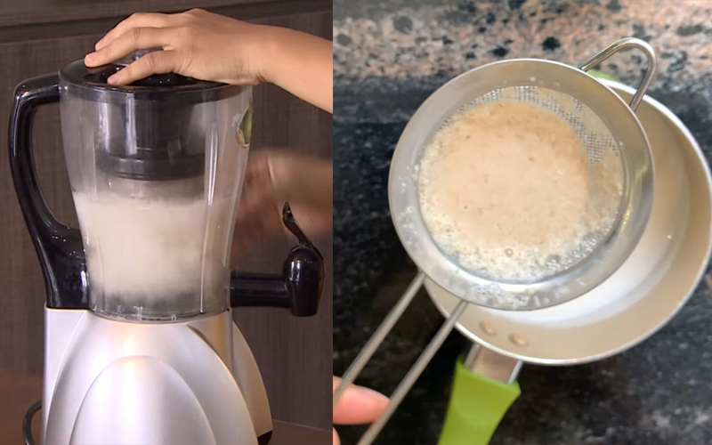 Xay và lọc yến mạch
