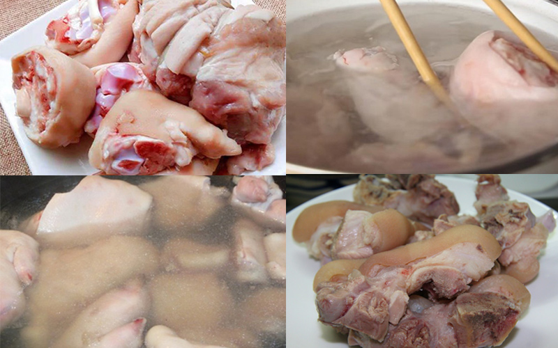 Sơ chế giò heo