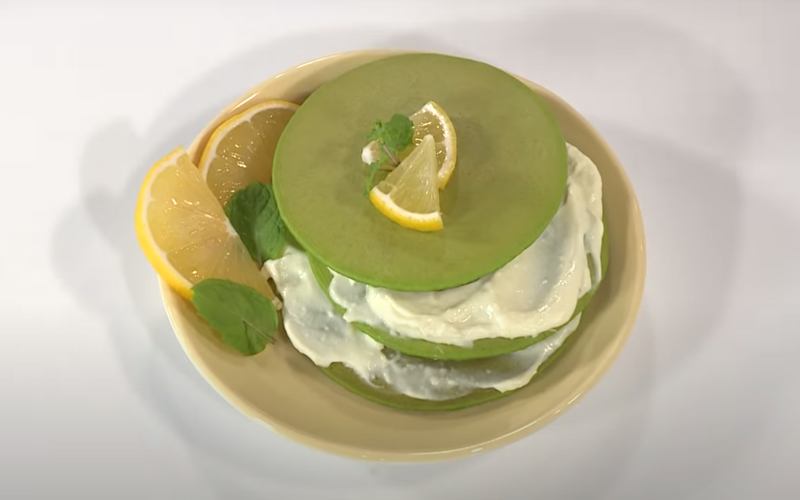 Món pancake phô mai chanh tráng miệng