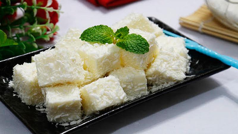 Món sữa dừa viên thơm ngon béo ngậy