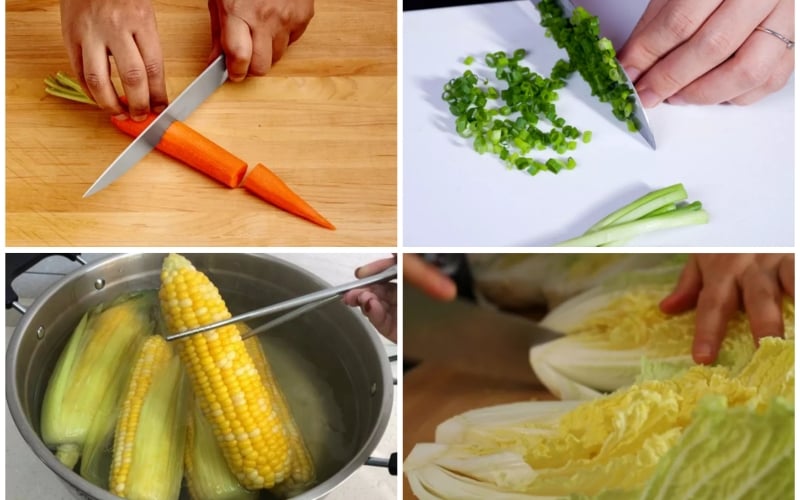 Sơ chế các nguyên liệu