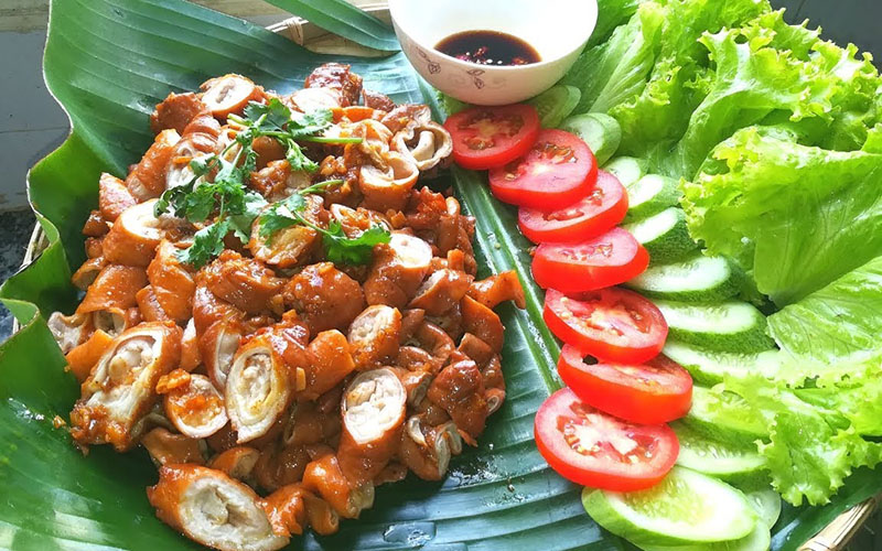 Món ruột heo khìa xá xị thấm vị ngon đậm đà