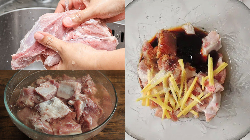 Ướp thịt cùng gia vị