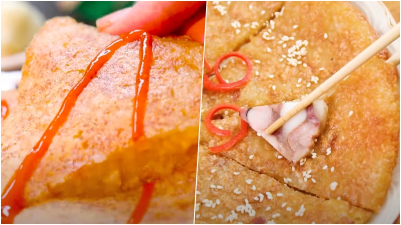 Món bánh chưng chiên không cần dùng dầu ăn