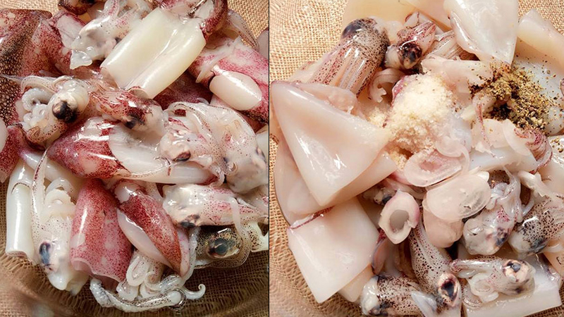 Sơ chế phần mực