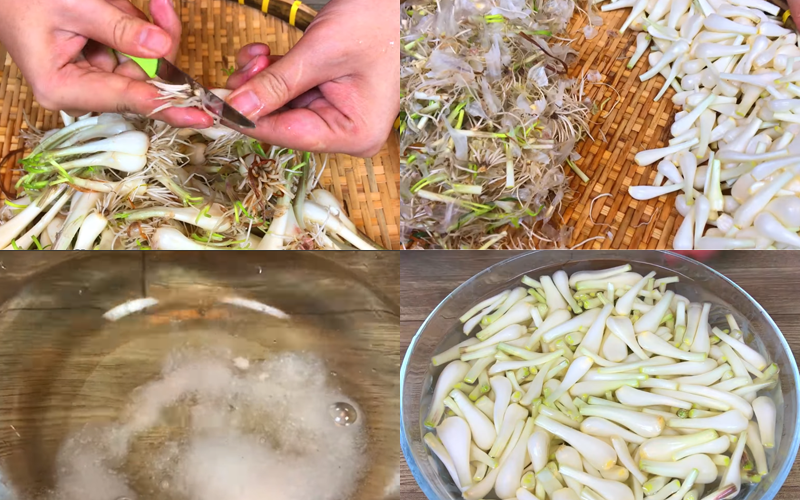 Sơ chế củ kiệu