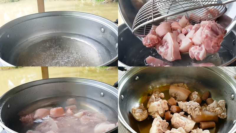Hầm đuôi heo cho mềm