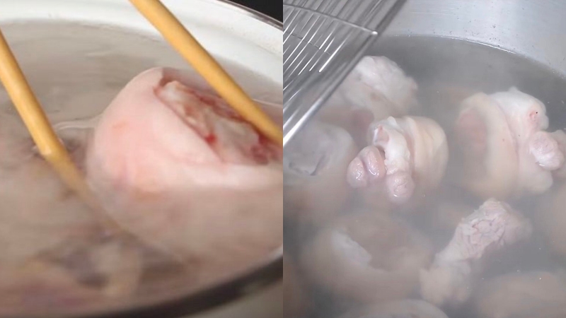 Sơ chế phần giò heo