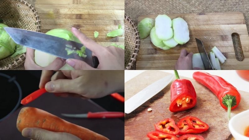 Sơ chế các nguyên liệu