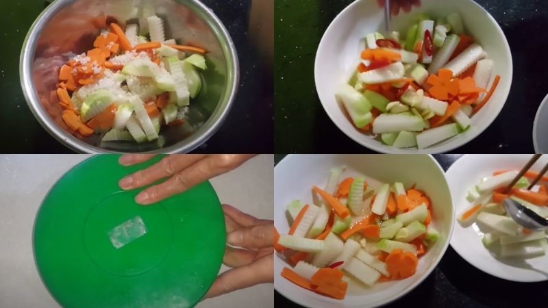 Chế biến su hào muối xổi