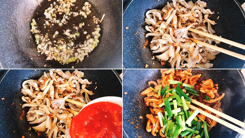 Xào tai heo
