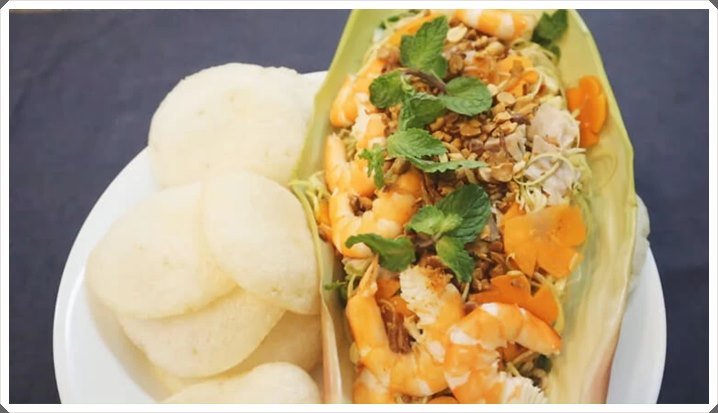 Gỏi hoa chuối tôm bạc
