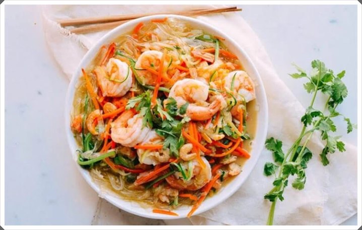 Miến xào tôm bạc