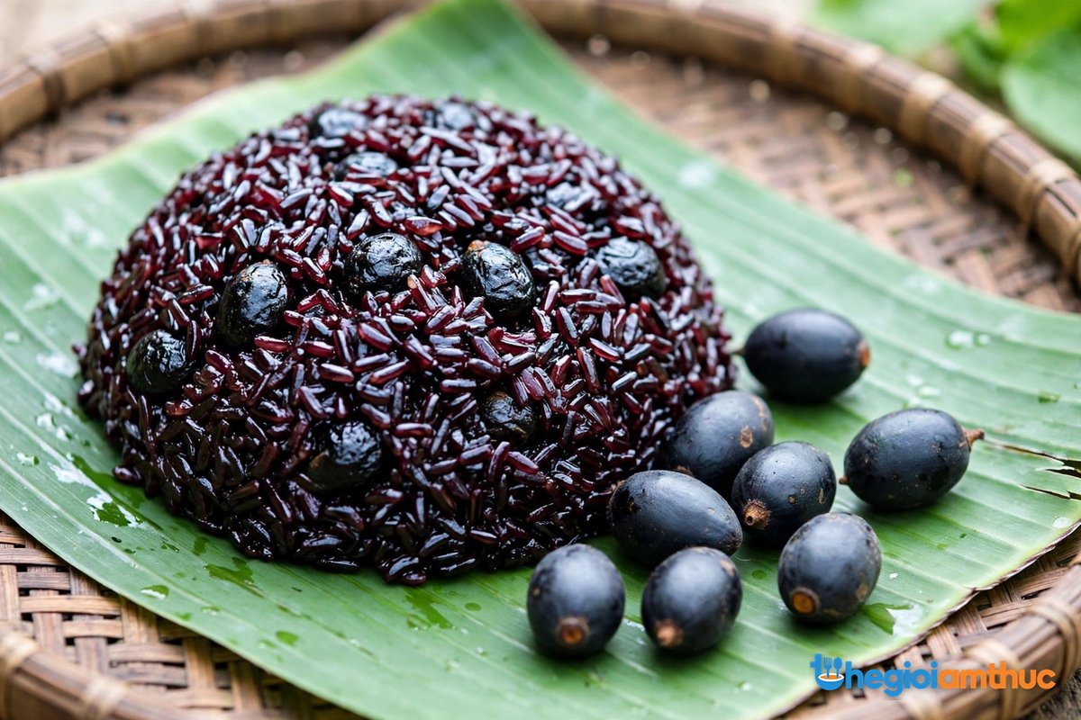 Xôi trám đen Cao Bằng